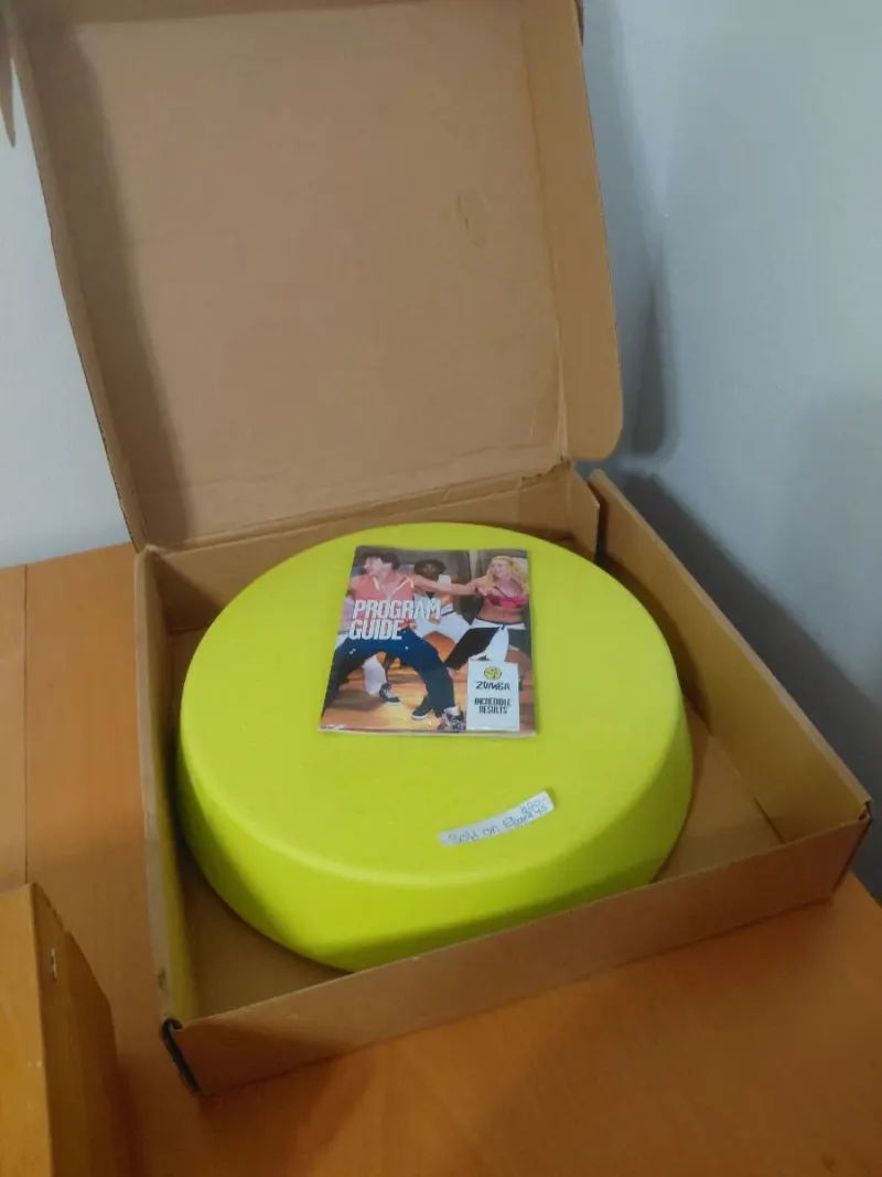 Zumba step platform in original box with Program Guide booklet